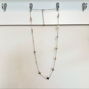 Long Gold Flower Necklace